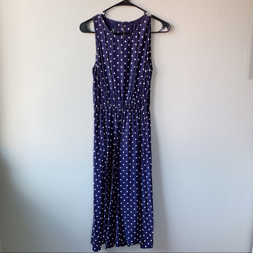 My Michelle Blue & White Polka Dot Dress
